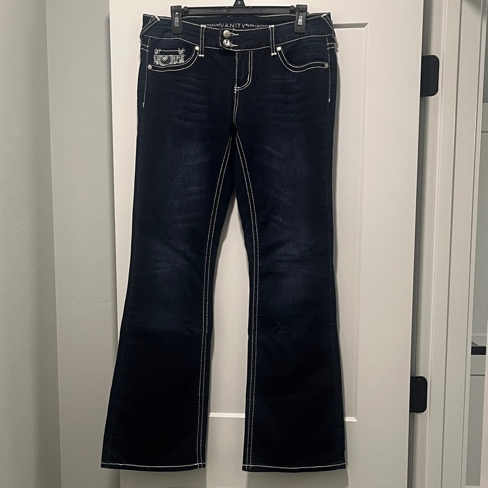 Vanity Dark Blue Flare Jeans